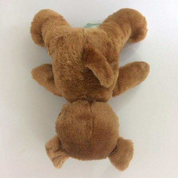 Build A Bear Brown Puppy Dog Plush 15" Stuffed Animal White Eye Patch Tongue Out - Picture 5 of 11